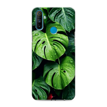 Силиконовый чехол на Realme C3 с принтом Листья Силиконовый чехол на Realme C3 с принтом Листья