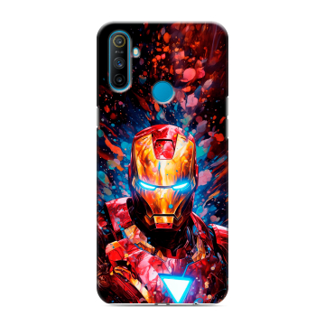 Силиконовый чехол на Realme C3 с принтом Железный человек Ironman Силиконовый чехол на Realme C3 с принтом Железный человек Ironman