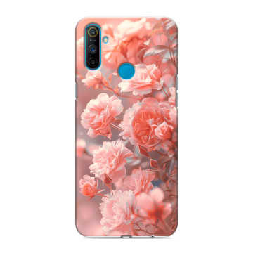Силиконовый чехол на Realme C3 с принтом Розы цветы
