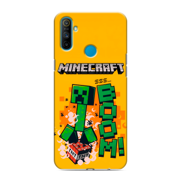 Силиконовый чехол на Realme C3 с принтом Майнкрафт Minecraft Силиконовый чехол на Realme C3 с принтом Майнкрафт Minecraft