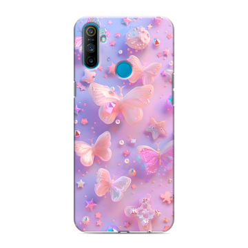 Силиконовый чехол на Realme C3 с принтом Бабочки