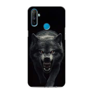 Силиконовый чехол на Realme C3 с принтом Волк