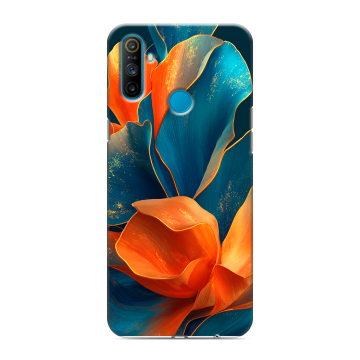 Силиконовый чехол на Realme C3 с принтом Цветы