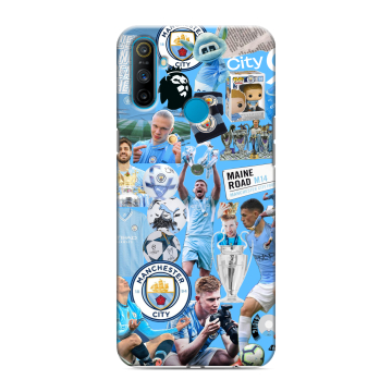 Силиконовый чехол на Realme C3 с принтом Man City Манчестер Сити