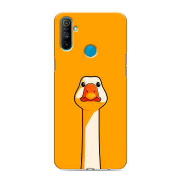 Силиконовый чехол на Realme C3 с принтом Смешная утка