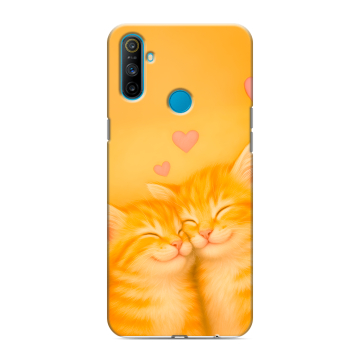 Силиконовый чехол на Realme C3 с принтом Милые котята Силиконовый чехол на Realme C3 с принтом Милые котята