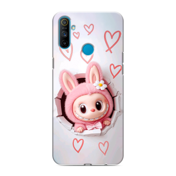 Силиконовый чехол на Realme C3 с принтом Labubu Лабубу