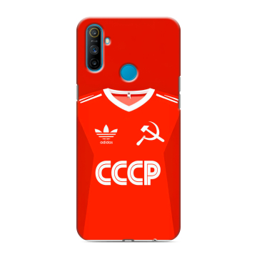 Силиконовый чехол на Realme C3 с принтом Флаг Герб СССР