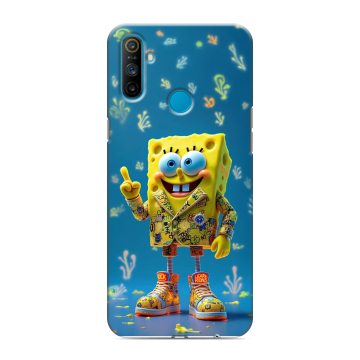 Силиконовый чехол на Realme C3 с принтом Спанч боб Спанчбоб Силиконовый чехол на Realme C3 с принтом Спанч боб Спанчбоб