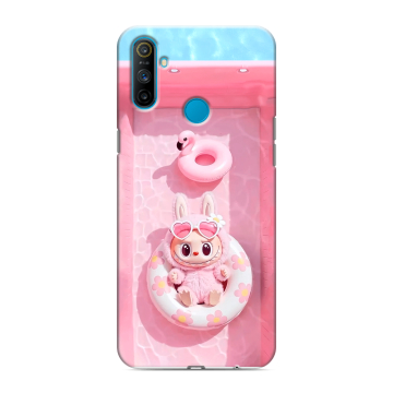 Силиконовый чехол на Realme C3 с принтом Labubu Лабубу