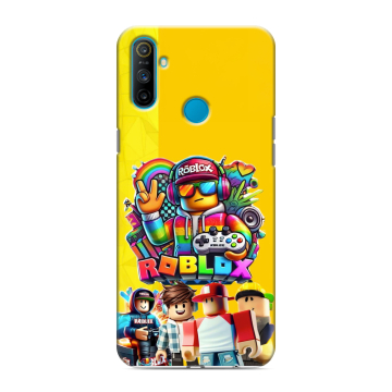Силиконовый чехол на Realme C3 с принтом Roblox Роблокс