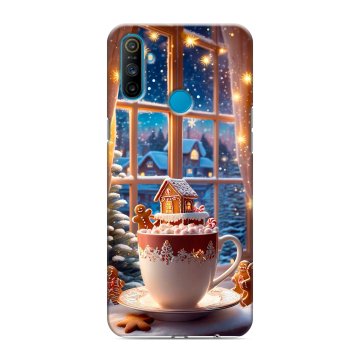 Силиконовый чехол на Realme C3 с принтом Новый год