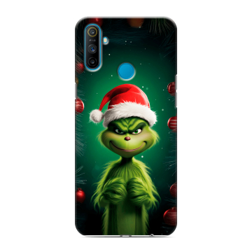 Силиконовый чехол на Realme C3 с принтом Гринч Новый год Рождество