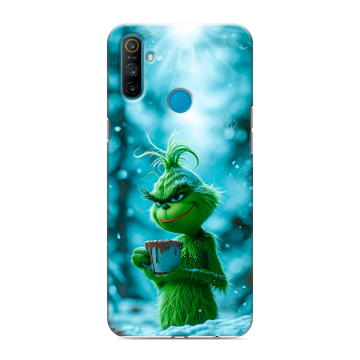 Силиконовый чехол на Realme C3 с принтом Новый год гринч