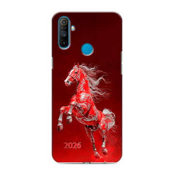 Силиконовый чехол на Realme C3 с принтом Новый год