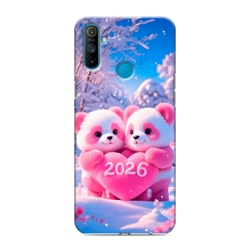 Силиконовый чехол на Realme C3 с принтом Новый год Силиконовый чехол на Realme C3 с принтом Новый год