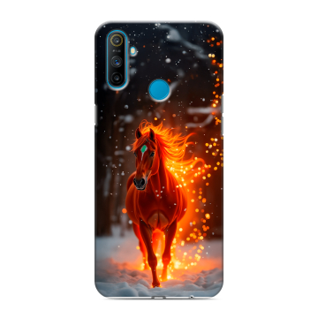 Силиконовый чехол на Realme C3 с принтом Новый год Силиконовый чехол на Realme C3 с принтом Новый год