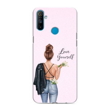 Силиконовый чехол на Realme C3 с принтом женский Силиконовый чехол на Realme C3 с принтом женский