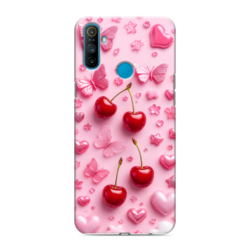 Силиконовый чехол на Realme C3 с принтом для девочек