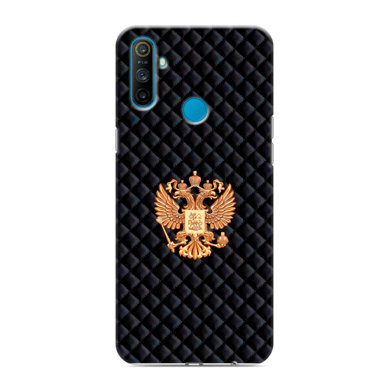 Силиконовый противоударный чехол на Realme C3 с принтом Герб России принт Силиконовый противоударный чехол на Realme C3 с принтом Герб России принт