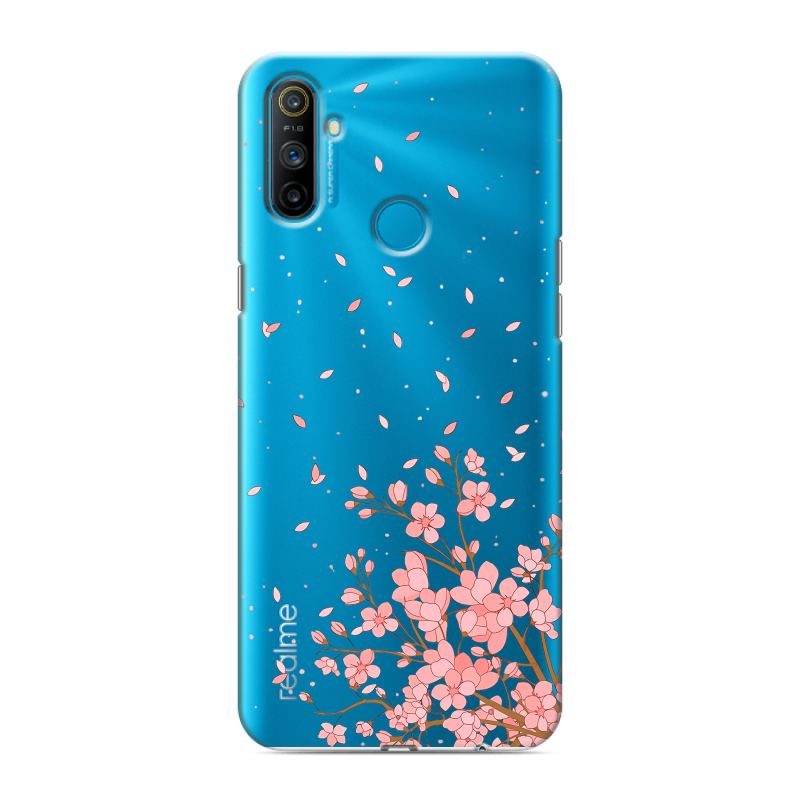 Силиконовый чехол на Realme C3 с принтом Ветка сакуры Силиконовый чехол на Realme C3 с принтом Ветка сакуры
