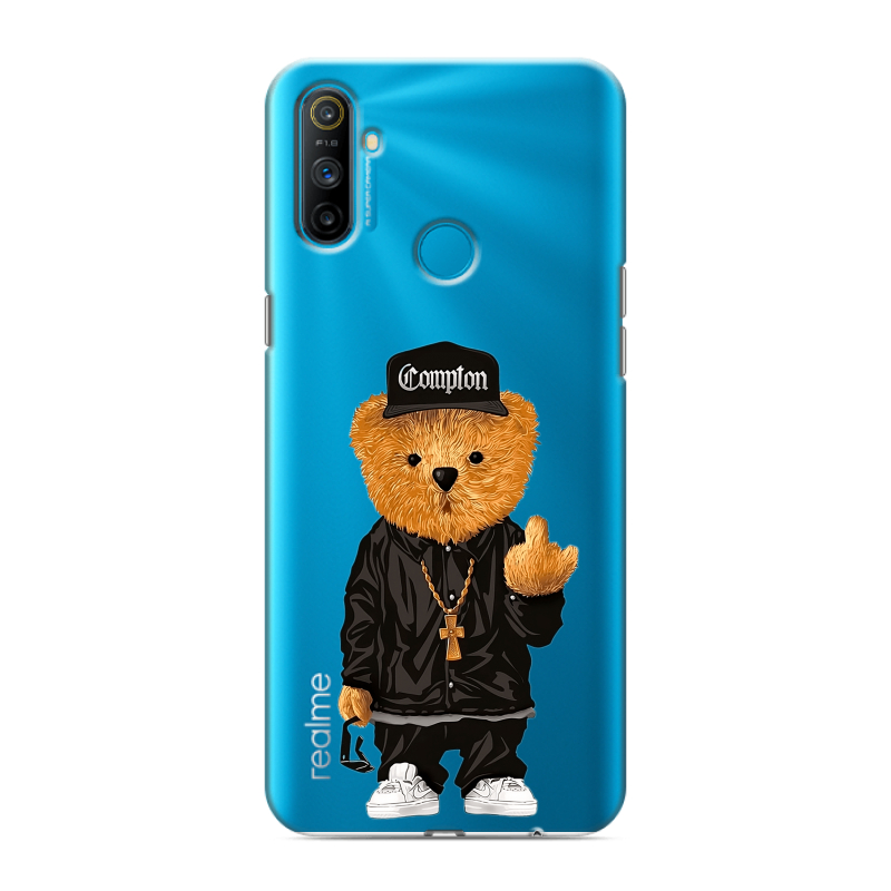 Силиконовый чехол на Realme C3 с принтом Мишка Силиконовый чехол на Realme C3 с принтом Мишка
