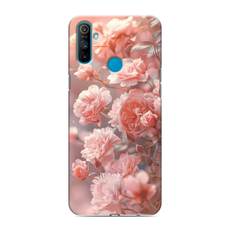 Силиконовый чехол на Realme C3 с принтом Розовые розы Силиконовый чехол на Realme C3 с принтом Розовые розы