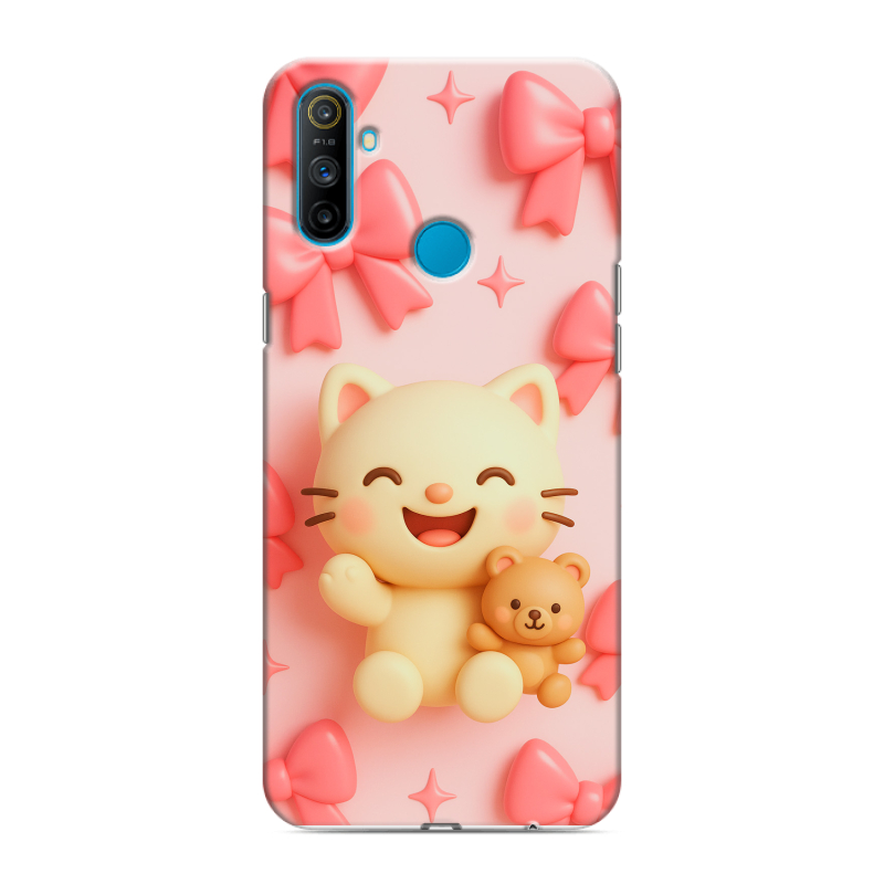Силиконовый противоударный чехол на Realme C3 с принтом для девочек Силиконовый противоударный чехол на Realme C3 с принтом для девочек