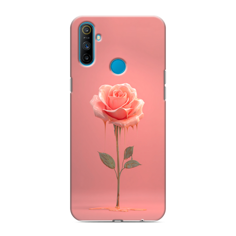 Силиконовый чехол на Realme C3 с принтом Розовая роза Силиконовый чехол на Realme C3 с принтом Розовая роза