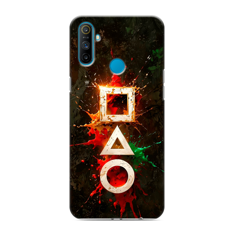Силиконовый противоударный чехол на Realme C3 с принтом Squid Game Игра кальмара Силиконовый противоударный чехол на Realme C3 с принтом Squid Game Игра кальмара
