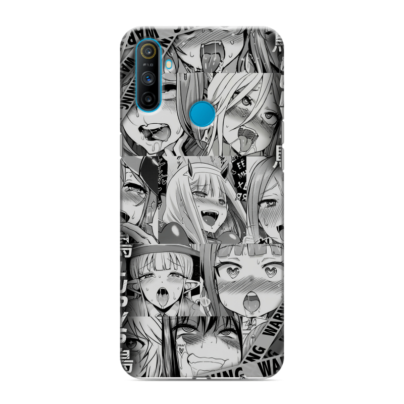 Силиконовый противоударный чехол на Realme C3 с принтом Ahegao Ахегао Аниме Силиконовый противоударный чехол на Realme C3 с принтом Ahegao Ахегао Аниме