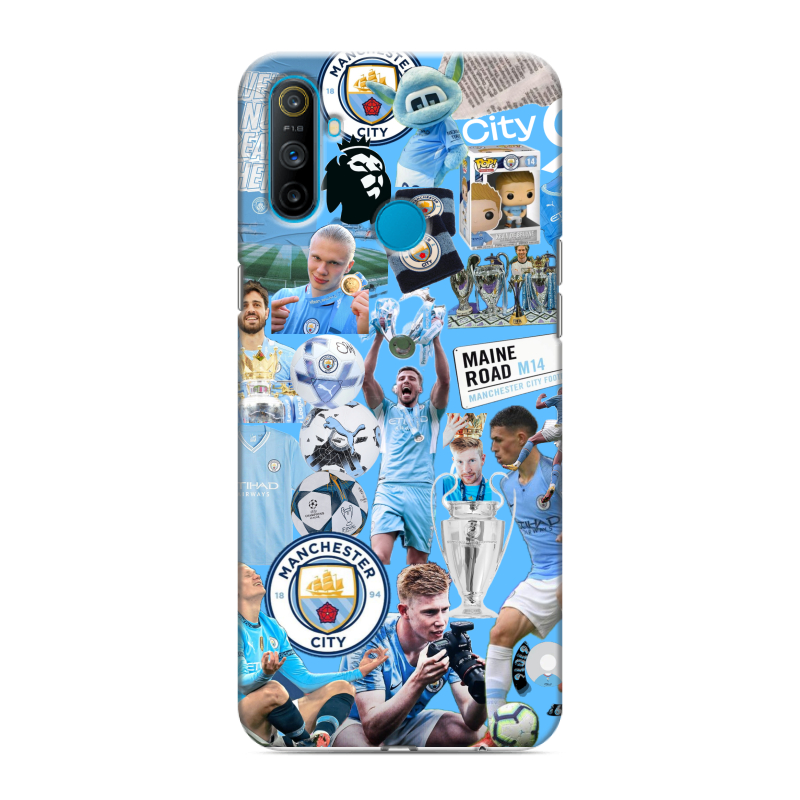 Силиконовый противоударный чехол на Realme C3 с принтом Man City Манчестер Сити Силиконовый противоударный чехол на Realme C3 с принтом Man City Манчестер Сити
