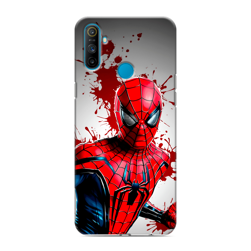 Силиконовый противоударный чехол на Realme C3 с принтом Spiderman Человек паук Силиконовый противоударный чехол на Realme C3 с принтом Spiderman Человек паук
