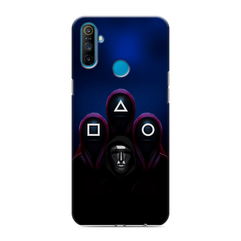 Силиконовый противоударный чехол на Realme C3 с принтом Игра Кальмара Силиконовый противоударный чехол на Realme C3 с принтом Игра Кальмара