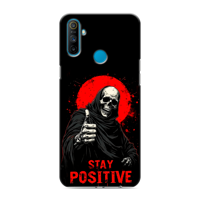 Силиконовый противоударный чехол на Realme C3 с принтом смешной скелет Силиконовый противоударный чехол на Realme C3 с принтом смешной скелет