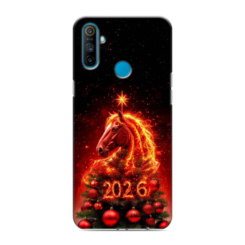 Силиконовый чехол на Realme C3 с принтом Новый год Силиконовый чехол на Realme C3 с принтом Новый год