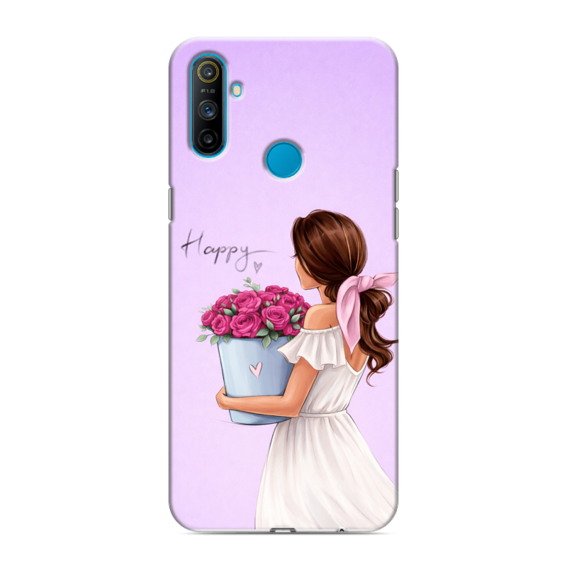 Силиконовый чехол на Realme C3 с принтом женский Силиконовый чехол на Realme C3 с принтом женский