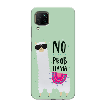 Силиконовый противоударный чехол на Huawei P40 Lite с принтом Лама