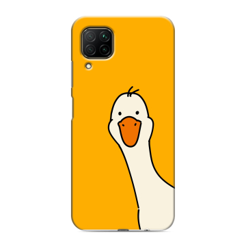 Силиконовый противоударный чехол на Huawei P40 Lite с принтом Утка Силиконовый противоударный чехол на Huawei P40 Lite с принтом Утка