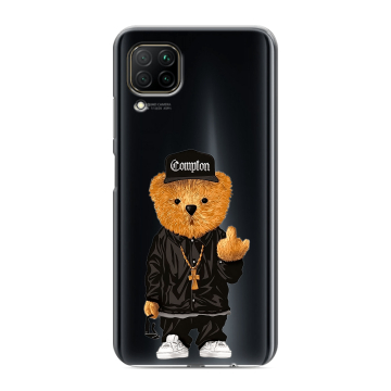 Силиконовый противоударный чехол на Huawei P40 Lite с принтом Плюшевый медведь