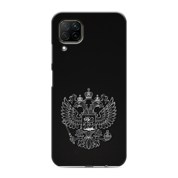 Силиконовый противоударный чехол на Huawei P40 Lite с принтом Герб России Силиконовый противоударный чехол на Huawei P40 Lite с принтом Герб России