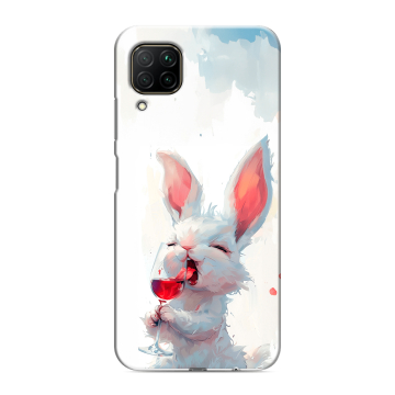 Силиконовый противоударный чехол на Huawei P40 Lite с принтом кролик зайчик