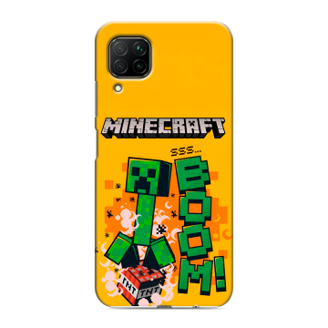 Силиконовый противоударный чехол на Huawei P40 Lite с принтом Майнкрафт Minecraft Силиконовый противоударный чехол на Huawei P40 Lite с принтом Майнкрафт Minecraft