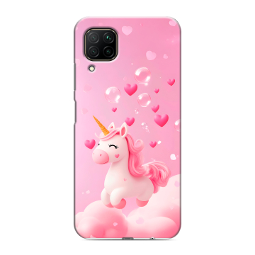 Силиконовый противоударный чехол на Huawei P40 Lite с принтом Единорог