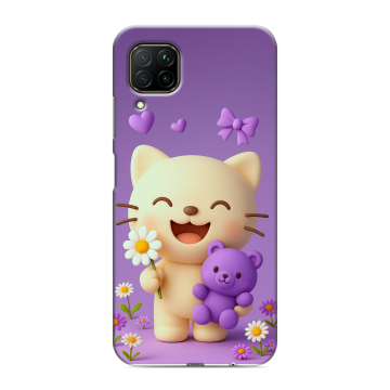 Силиконовый противоударный чехол на Huawei P40 Lite с принтом для девочек
