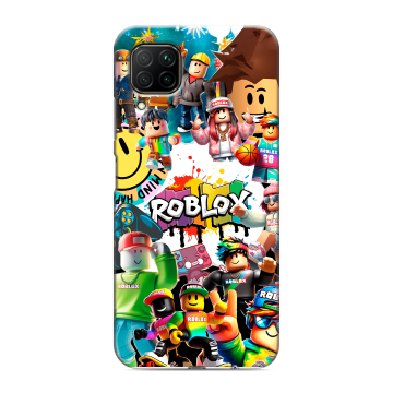 Силиконовый противоударный чехол на Huawei P40 Lite с принтом Roblox Роблокс