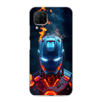 Силиконовый противоударный чехол на Huawei P40 Lite с принтом IronMan Железный человек Силиконовый противоударный чехол на Huawei P40 Lite с принтом IronMan Железный человек