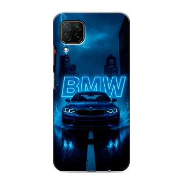 Силиконовый противоударный чехол на Huawei P40 Lite с принтом BMW БМВ
