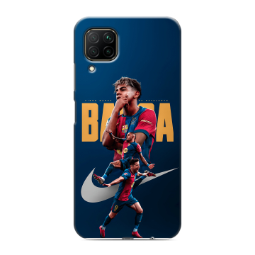 Силиконовый противоударный чехол на Huawei P40 Lite с принтом Барселона Barca Yamal Силиконовый противоударный чехол на Huawei P40 Lite с принтом Барселона Barca Yamal
