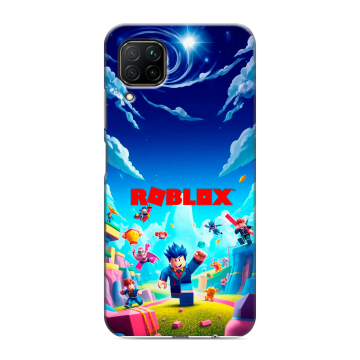 Силиконовый противоударный чехол на Huawei P40 Lite с принтом Roblox Роблокс Силиконовый противоударный чехол на Huawei P40 Lite с принтом Roblox Роблокс